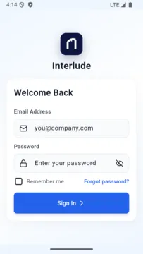 Interlude sign in